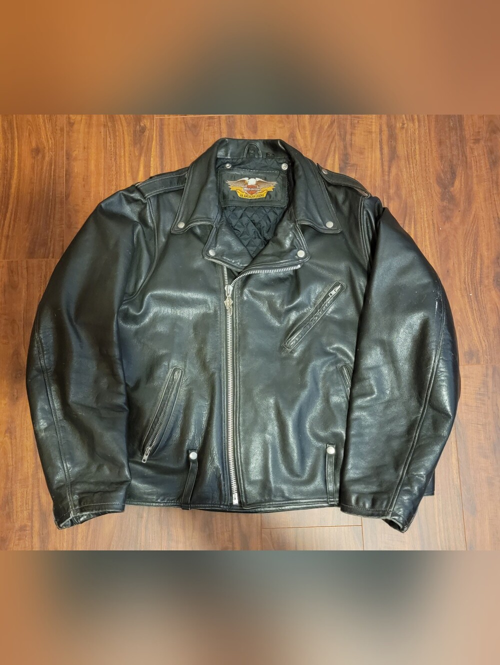 Harley Davidson Vintage Leather Jacket Size Men’s 56 Tall (3XL)
